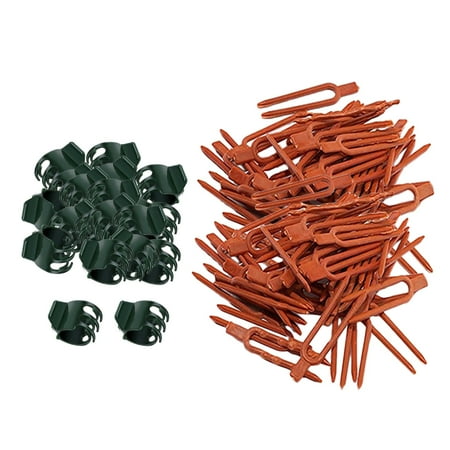 Planting Fork Reusable Plant Fixator Clips for Plants Garden Strawberry Stem 300pcs Red