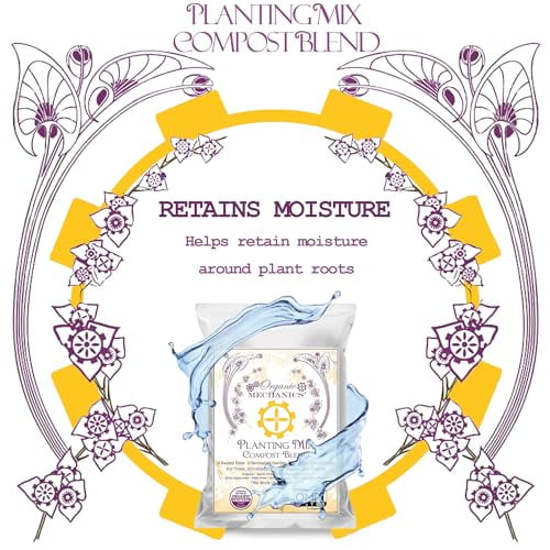 Planting Mix Compost Blend, 1 Cubic Foot - Revitalizes Garden Soil with Compost, Pine Bark, Coconut Coir, and Worm Castings for Raised Beds, Gardens & More - Peat-Free & Eco-Friendly