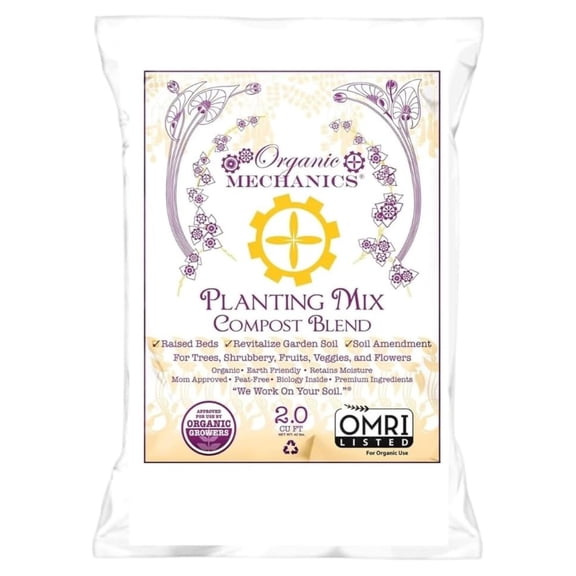 Planting Mix Compost Blend, 2 Cu Ft - Revitalizes Garden Soil with Compost, Pine , Coconut Coir, and Worm Castings for Raised Beds, Gardens & More - Peat-Free & Eco-Friendly
