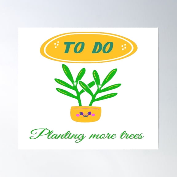 Planting Trees Poster Wall Art, Modern Wall Decor For Living Room Bedroom, 8x12 UNFRAMED