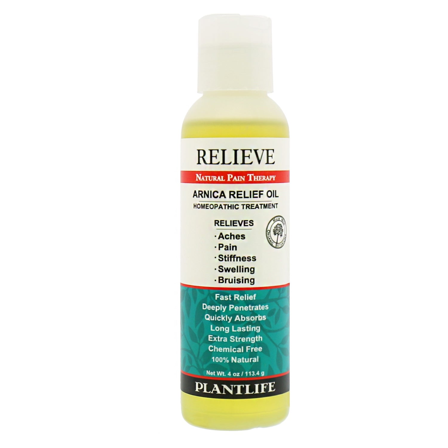 Plantlife Arnica Relieve Oil - Made with Arnica and 100% Pure Essential Oils - Relieve Products are a Homeopathic Solution for Everyday Use