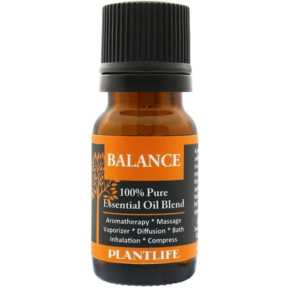 Plantlife Balance Aromatherapy Essential Oil Blend - Straight From The Plant 100% Pure Therapeutic Grade - No Additives or Fillers - Made in California 10 ml