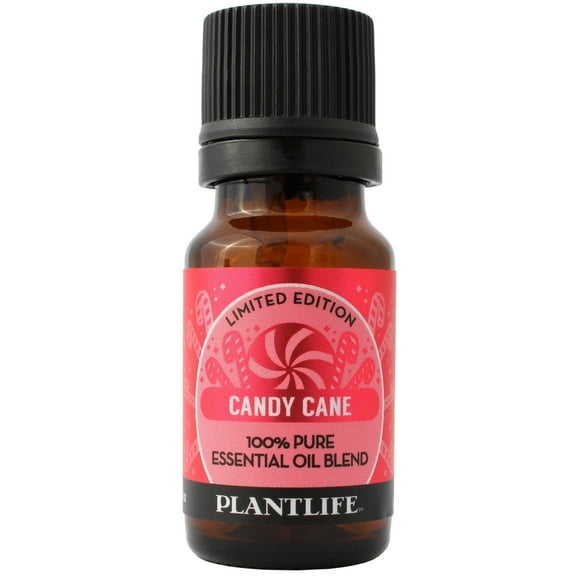 Plantlife Candy Cane Aromatherapy Essential Oil Blend - Straight from The Plant 100% Pure Therapeutic Grade - No Additives or Fillers - Made in California 10 ml