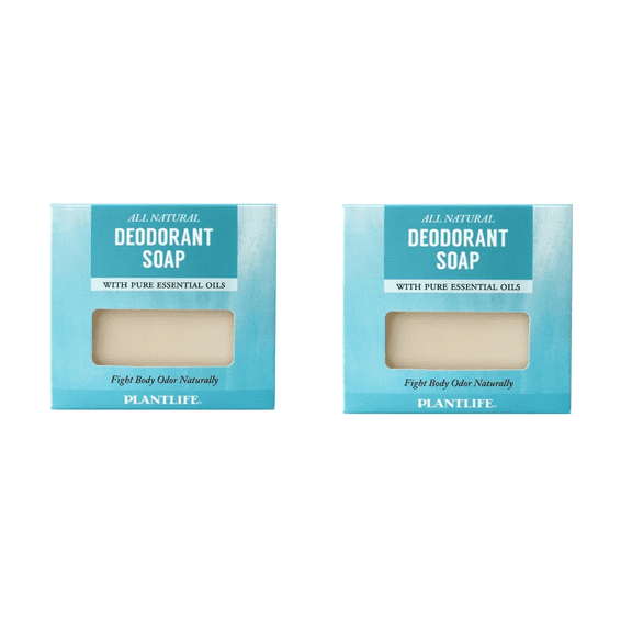 Plantlife Deodorant 2-Pack Bar Soap - Moisturizing and Soothing Soap for Your Skin - Hand Crafted Using Plant-Based Ingredients - Made in California 4oz Bar