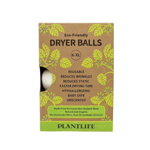 Plantlife Dryer Balls - Reusable, Hypoallergenic, and Efficient - Reduces Wrinkles, Static, and Drying Time - Works Quickly and Effectively