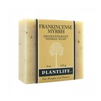 Plantlife Frankincense Myrrh Bar Soap - Moisturizing and Soothing Soap for Your Skin - Hand Crafted Using Plant-Based Ingredients - Made in California 4oz Bar