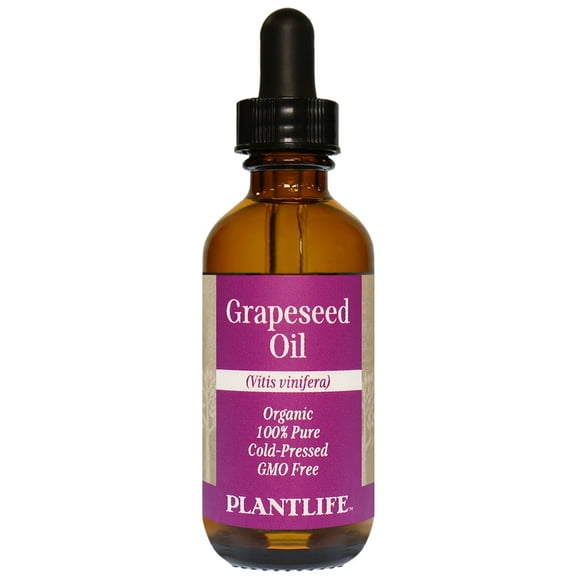 Plantlife Grapeseed Carrier Oil - Cold Pressed, Non-GMO, and Gluten Free Carrier Oils - For Skin, Hair, and Personal Care - 2 oz
