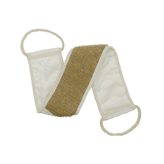 Plantlife Hemp & Bamboo Back Scrubber  Natural Exfoliating Bath Accessory with Comfortable Grip, Fits All Hand Sizes
