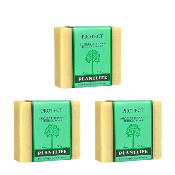Plantlife Protect Bar Soap Invigorating Essential Oil Blend, Plant-Based Cleansing Bar