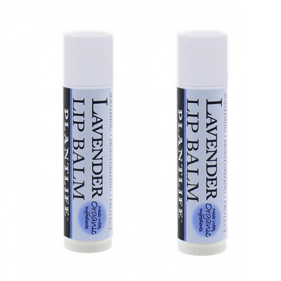 Plantlife Lavender Lip Balm 2 Pack - Lip Balm Made with Beeswax, Calendula & Chamomile to Create the Most Soothing Lip Balm for Chapped Lips - Helps Moisturize Lips & Cuticles - Made in California