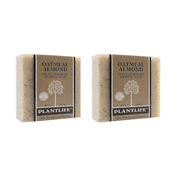Plantlife Oatmeal Almond Bar Soap 2 Pack, 4 oz Each   Moisturizing, Plant-Based, Made in California
