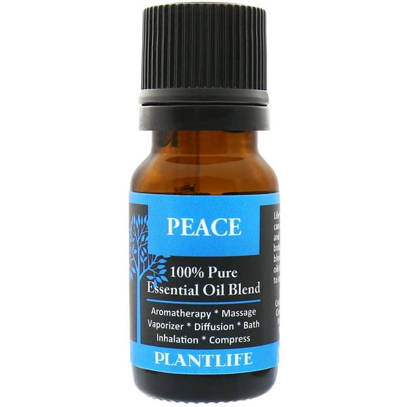 Plantlife Peace Aromatherapy Essential Oil Blend - Straight From The Plant 100% Pure Therapeutic Grade - No Additives or Fillers - Made in California 10 ml