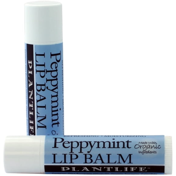 Plantlife PeppyMint Moisturizing Lip Balm 2 Pack with Active Ingredients
