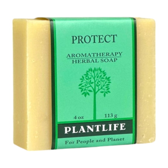 Plantlife Protect Bar Soap Invigorating Essential Oil Blend, Plant-Based Cleansing Bar