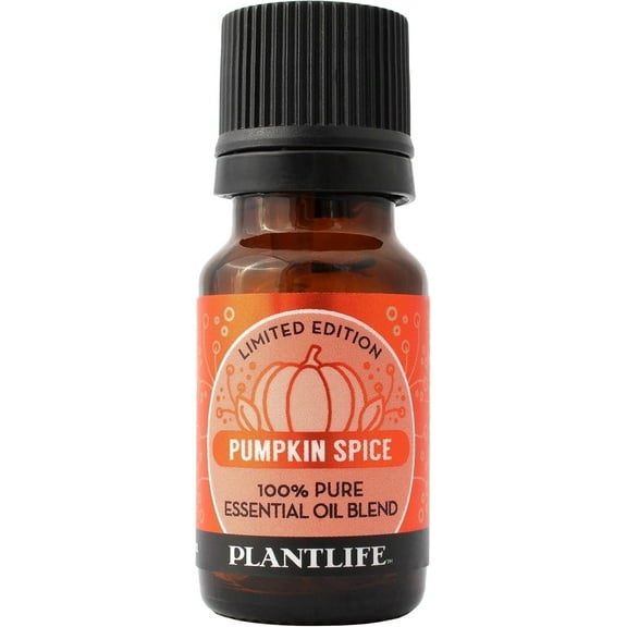 Plantlife Pumpkin Spice Essential Oil Natural Fall Aromatherapy Blend for Diffuser & Seasonal Wellness 10 ml