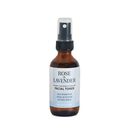 Plantlife Rose & Lavender Facial Toner – Hydrating, Alcohol-Free Toner for All Skin Types, Vegan 3-in-1 Daily Spray, Made in California, 2 fl oz
