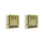 Plantlife Rosemary Tea Tree Bar Soap 2 Pack, 4 oz Each – Moisturizing, Plant-Based, Made in California