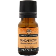 Plantlife Sandalwood Aromatherapy Essential Oil - Straight From The Plant 100% Pure Therapeutic Grade - No Additives or Fillers - 10 ml
