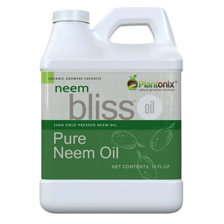 Plantonix Neem Bliss Oil 100% Pure Cold Pressed Neem Oil OMRI Listed - 16 Fl Oz
