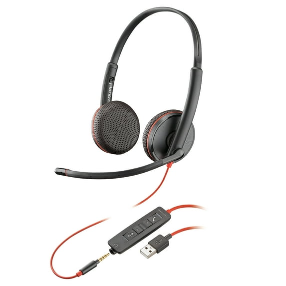 Plantronics Blackwire 3225, Binaural, Over the head Headset -PLNC3225
