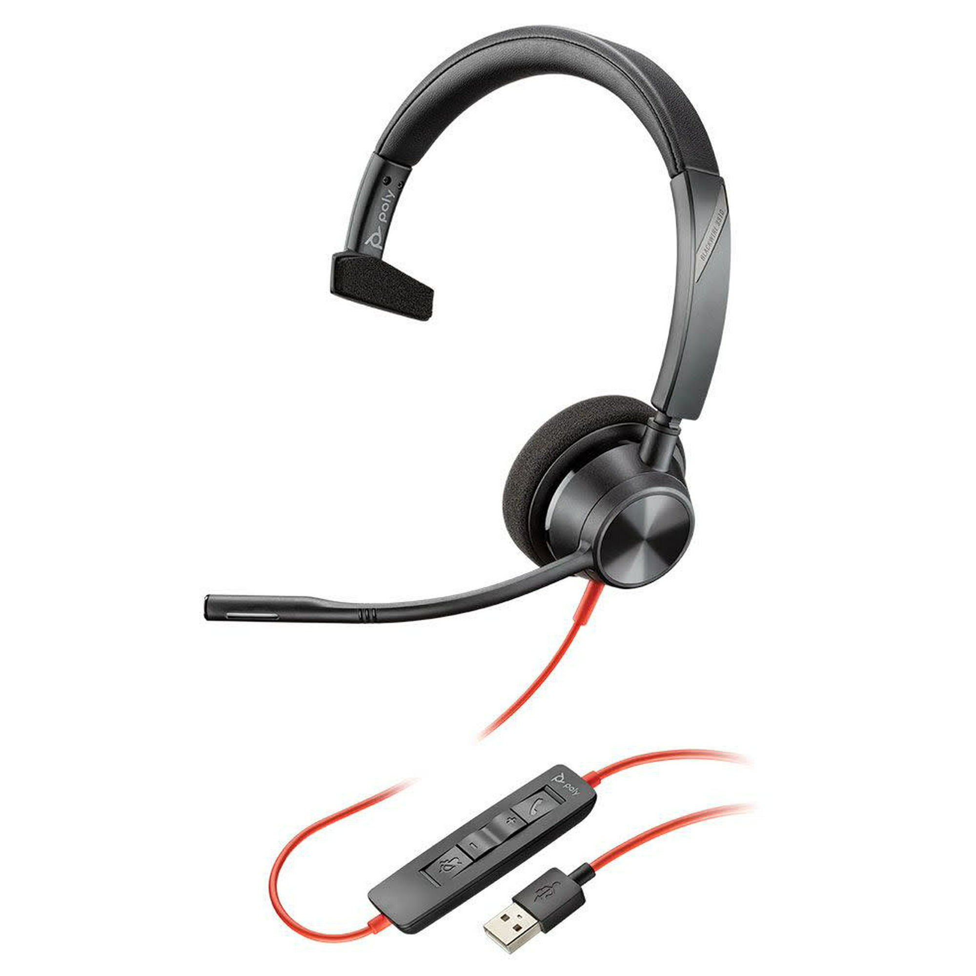 Blackwire 3310 USB-A Mono Headset, Black -