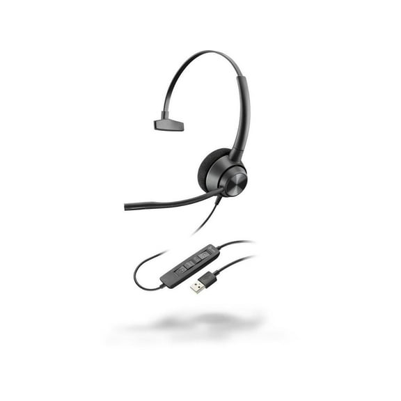 Poly EncorePro 310, USB-A - 300 Series - headset - on-ear - wired - USB