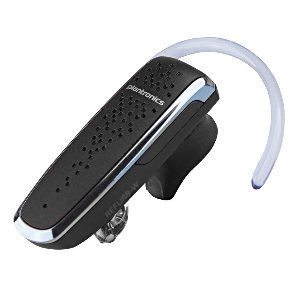 Plantronics M50 Bluetooth Headset Black with Blue Ear Hook Certified Certified Used Walmart