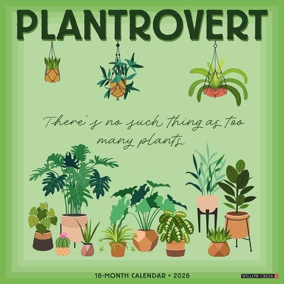 Plantrovert 2026 Wall Calendar, (Paperback)