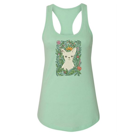 Plants Around Chihuahua Racerback Tank Women -Image by Shutterstock, Female Medium