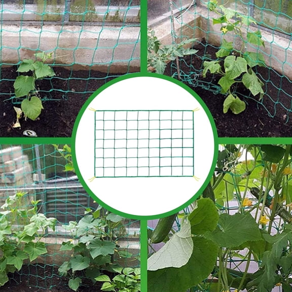 Plants Climbing Net Trellis Mesh for Garden - Polyester Lattice Square Netting for Vines Vegetables Flowers - Heavy Duty Support Net for Vertical or Horizontal Growing - 1 Pack Easy Cut to Size
