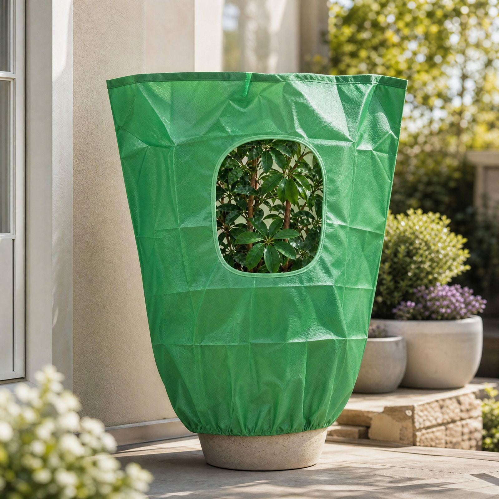 Scrub Garb Plants Cover Winter Frost Protection Bag with Zipper and Viewing Window ...