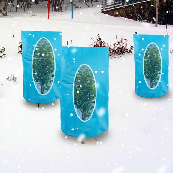 Plants Covers Freeze Protection, Frost Blankets with Drawstring, Winter Plants Protection Covers for Outdoor Plants Potted Shrubs