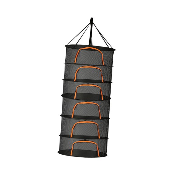 Plants Drying Rack, Hanging Drying Fish Net Breathable Collapsible Mesh Hanging Plant Dryer Drying Net for Fruits, Vegetables 6 Layer