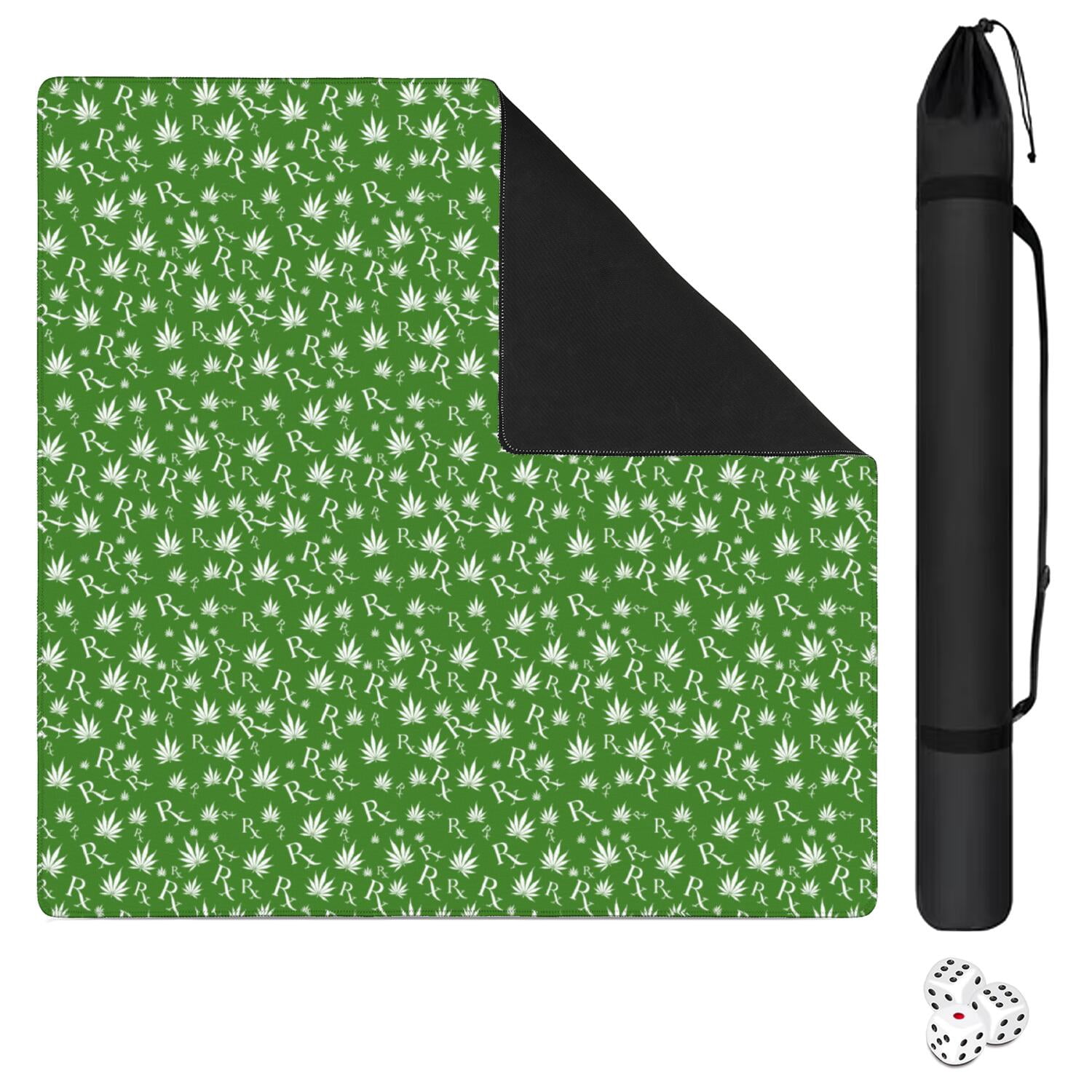 Plants Inspired Game Table Mat Measuring 31.5x31.5 Inches Made of Rubber Material with Anti-Slip Non-Slip Backing and Noise Reducing Qualities for Tiles and Cards