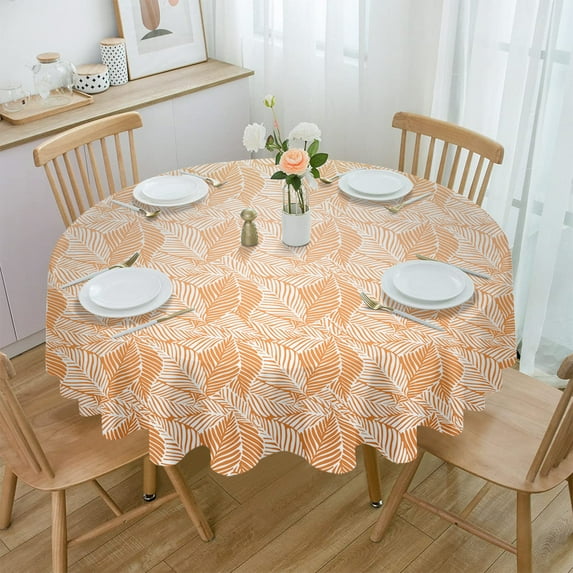 Plants Leaves Laurel Leaves Palm Leaves Waterproof Tablecloth Wedding Home Kitchen Dining Room Table Decor Round Table Cover