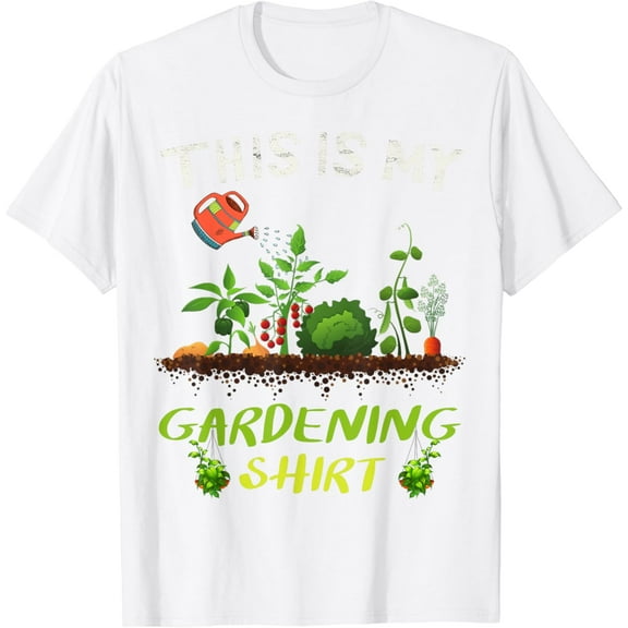 Plants Lover T-ShirtThis Is My Gardening Shirt Funny Gardener Gifts100% pure cotton white short-sleeved T-shirts for men and women
