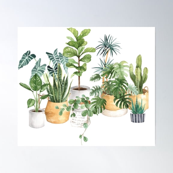 Plants Poster Wall Art, Poster Only
