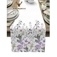 thumbnail image 1 of Plants Purple Flowers Table Runner Home Wedding Decor Table Flag Mat Table Centerpieces Decoration Party Dining Long Tablecloth, 1 of 5