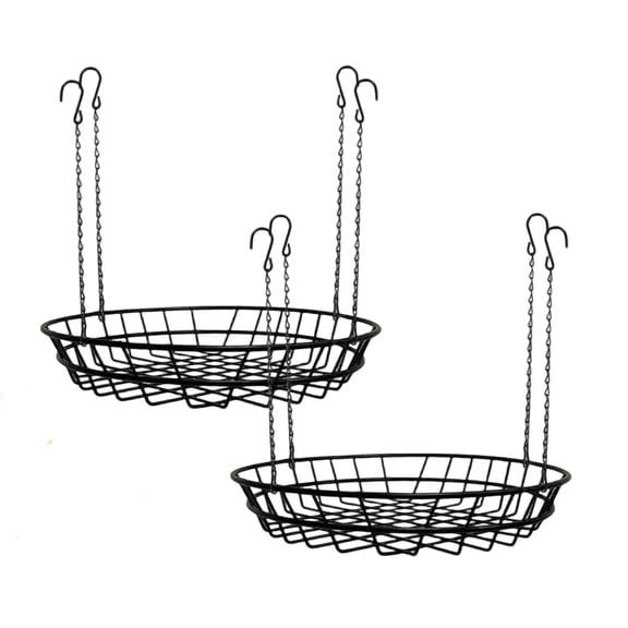 Plants Risers for Inside Pots, Adjustable Stainless Steel Planter Inserts with Chains for 12-24" Round Planters, 2-Pack Pot Elevator for Indoor Outdoor, Reduce Soil & Improve Drainage