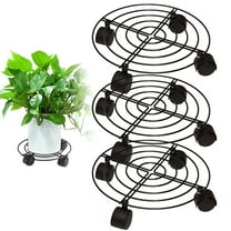 Plants Roller Stand - Heavy Duty Round Plants Caddy with 4 Locking Wheels - 330lb Capacity Mobile Base for Large Flower Pots & Appliances - Indoor/Outdoor Use