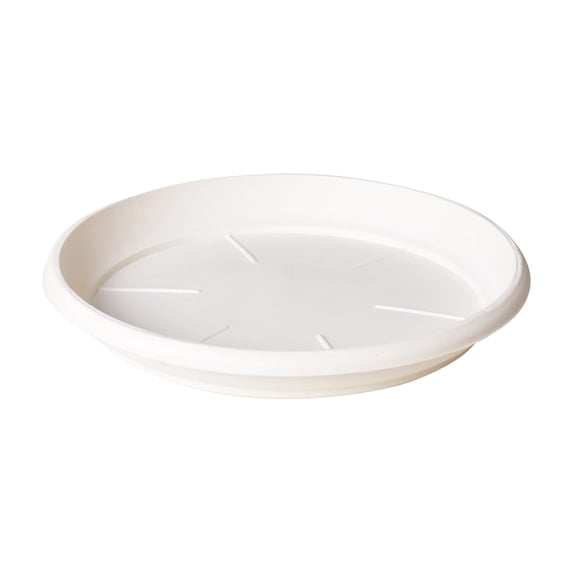 Plants Saucers For Indoors Plastic Plants Trays Flower Pot Drip Tray Heavy Duty Round Base White 6 Pack 5.91in