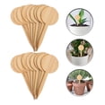 thumbnail image 1 of Plants Signpost Miniature, 20 Pcs Thicken Bamboo Signpost T Shape Mini Plants Label Plaque Ornaments Miniature Decors Seedling Box Plant Ornaments (Round Style), 1 of 8