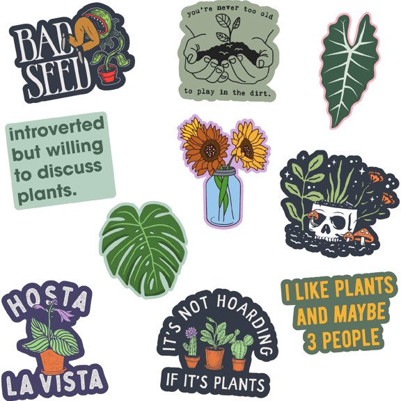Plants Sticker Extra Large Stickers for Adults Funny Adhesives with Memes