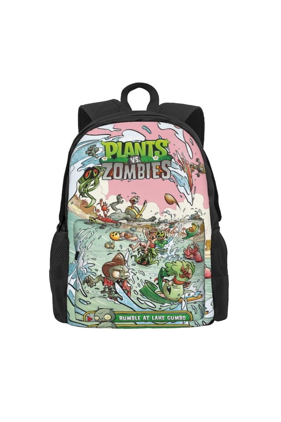 Plants Vs Zombie Backpack Computer Bag Hiking Bookpack Travel Backpack For Adult 16.5in