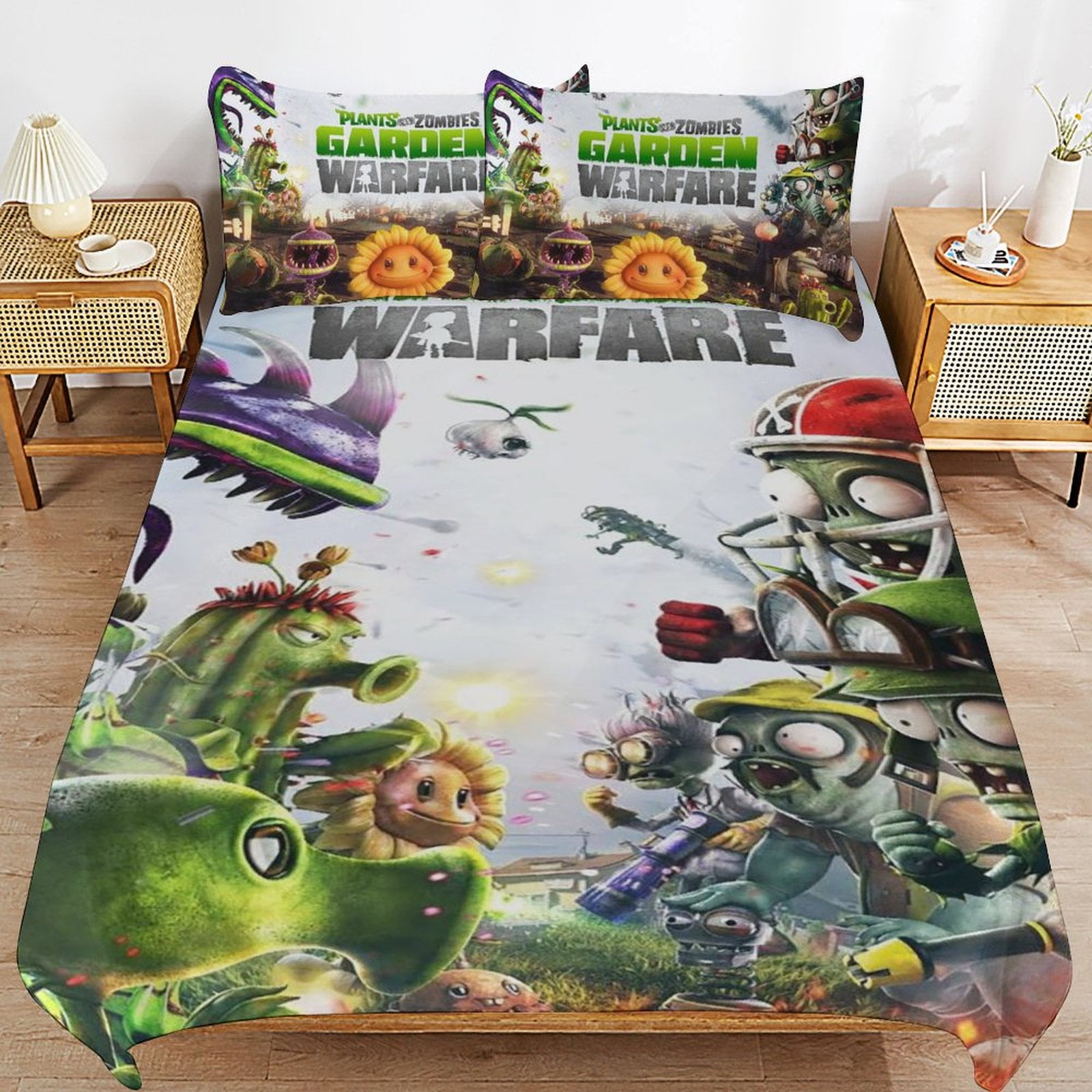 Plants Vs Zombies 3-Piece Bedding Set Soft Warm And Comfortable