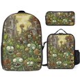 thumbnail image 1 of Plants Vs Zombies 3Pcs Backpack Sets Bookbag with Lunch Bag And Pencil Case for Office Travel Work, 1 of 9