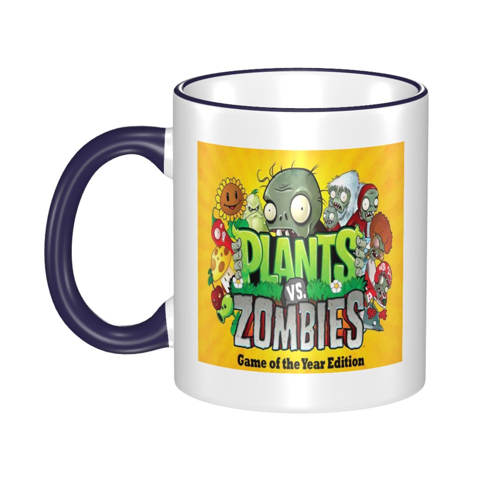 Plants Vs Zombies Coffee Tea Double Side Ceramic Mug Office Work Cup