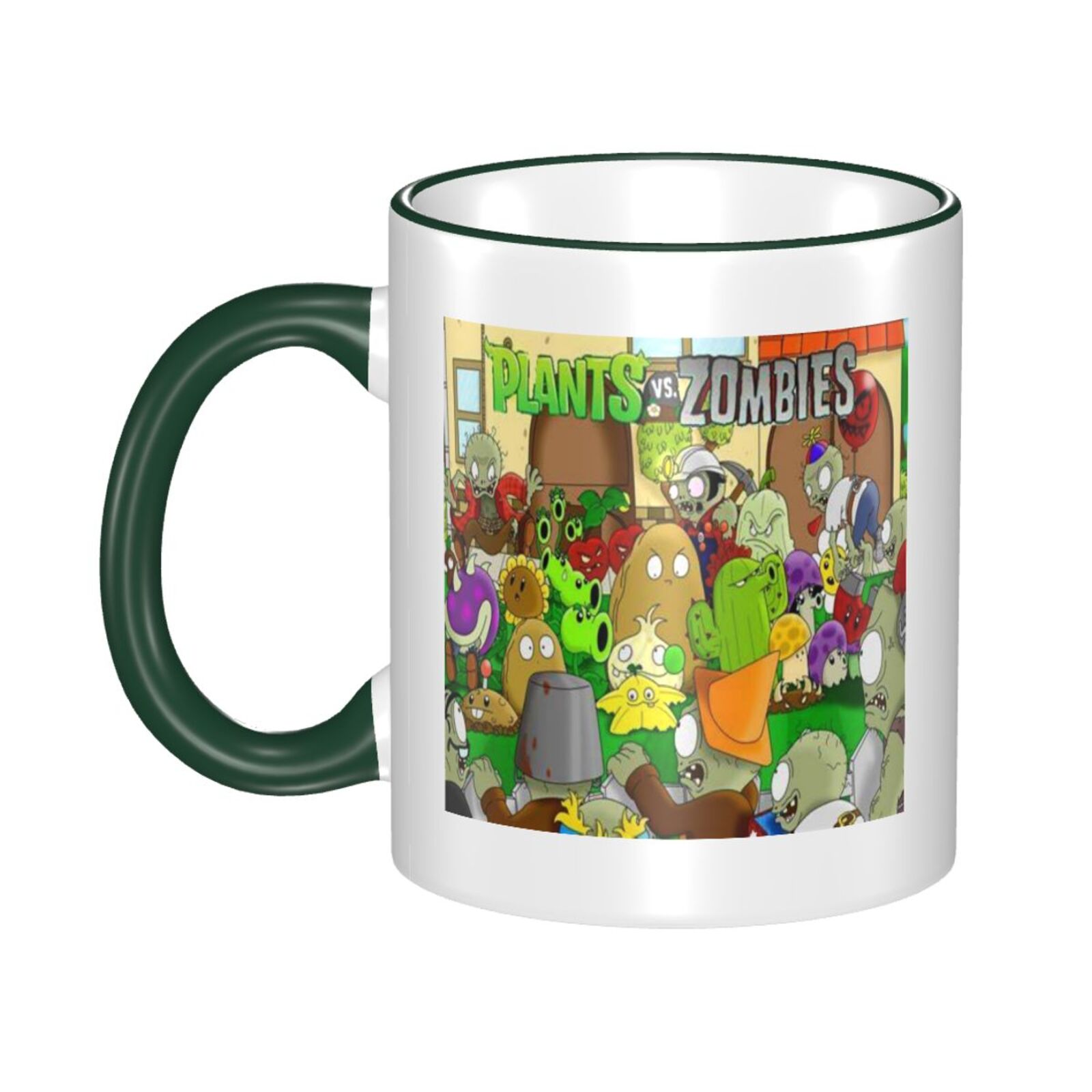 Plants Vs Zombies Coffee Tea Double Side Ceramic Mug Office Work Cup