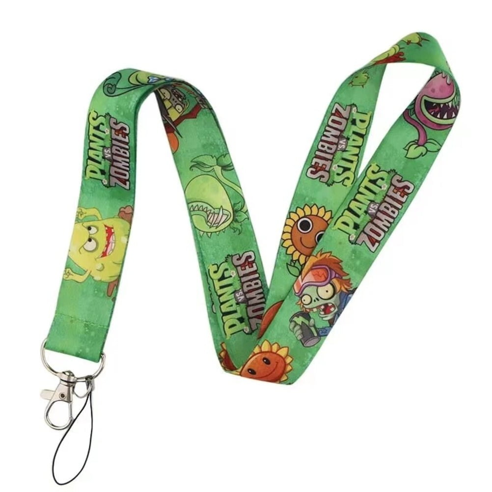 Plants Vs. Zombies Green Lanyard Keychain ID Holder