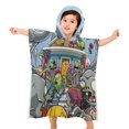 thumbnail image 1 of Plants Vs Zombies Hooded Towel for Kids - Toddler Bath Towel Kids Beach Towel with Hood, Girls Boys Pool Swim Cover-up Quick Dry, Microfiber Soft Poncho Towel, 1 of 8